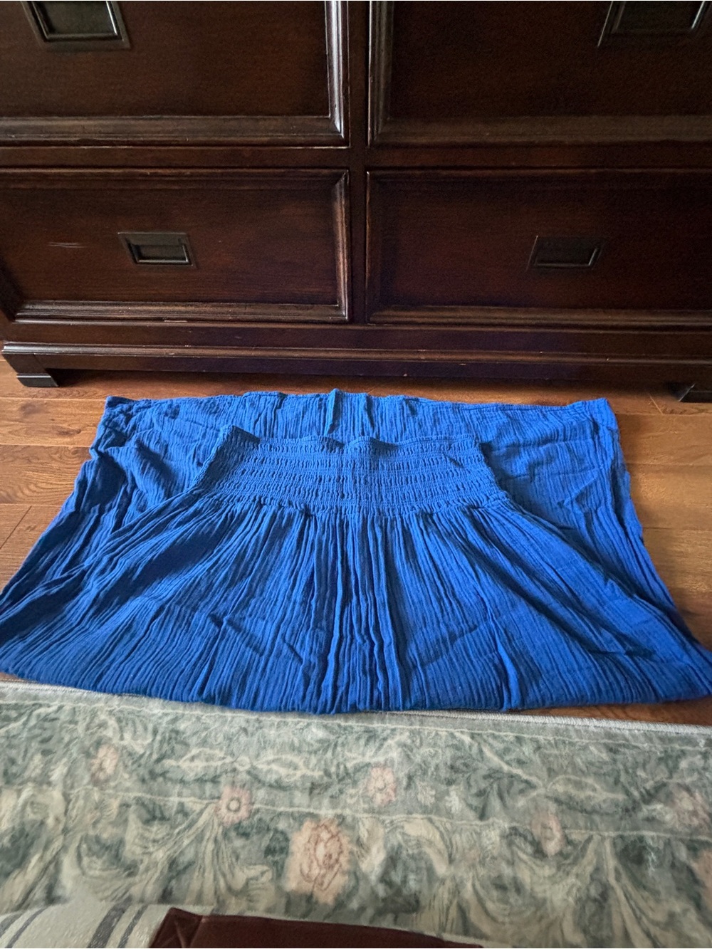 Old Navy Blue Smocked Waist Maxi Skirt in size XL